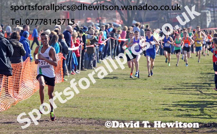 Boys under-15s Inter Counties Cross Country,  Cofton Park, Birmingham. Photo: David T. Hewitson/Sports for All Pics